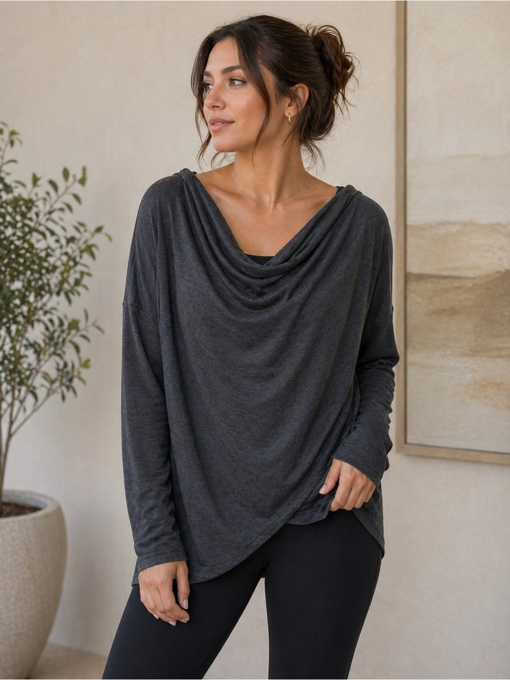 Athleta Charcoal Gray Top- M
